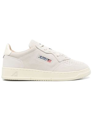 Medalist Low Sneakers In Grey Nabuck AUTRY | AULMUH01MARBLEWHT