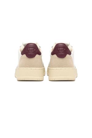 White and Burgundy Medalist Low Sneakers AUTRY | AULWLS03WHTBURGUND