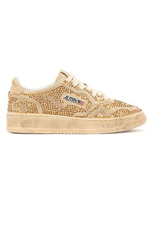 Medalist Low 'Crystal' Micro Rhinestones Sneakers Bronze AUTRY | AULWNA03COOKIES