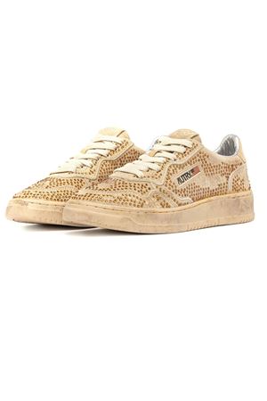 Medalist Low 'Crystal' Micro Rhinestones Sneakers Bronze AUTRY | AULWNA03COOKIES