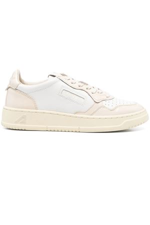 Sneakers Medalist Low In Pelle Bianca E Rosa AUTRY | AULWRT03WHTROSE