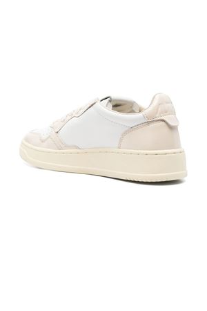 Sneakers Medalist Low In Pelle Bianca E Rosa AUTRY | AULWRT03WHTROSE