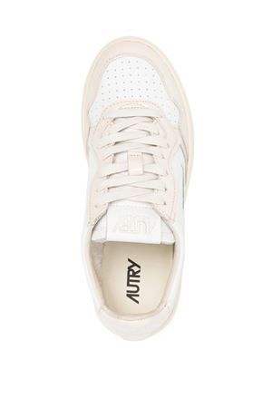Sneakers Medalist Low In Pelle Bianca E Rosa AUTRY | AULWRT03WHTROSE