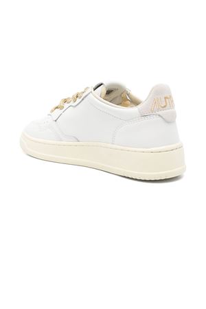 Sneakers Medalist Low In Pelle Bianca E Oro AUTRY | AULWSW01WHT