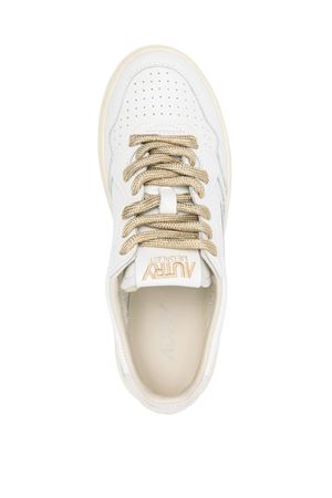 Sneakers Medalist Low In Pelle Bianca E Oro AUTRY | AULWSW01WHT