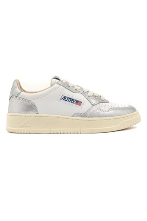 Sneakers Medalist Low In Pelle Bianca E Argento AUTRY | AULWWB18WHTSILVER