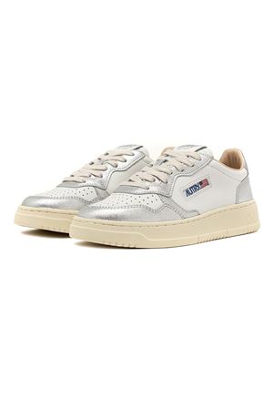 Sneakers Medalist Low In Pelle Bianca E Argento AUTRY | AULWWB18WHTSILVER