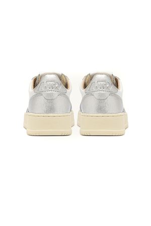 Sneakers Medalist Low In Pelle Bianca E Argento AUTRY | AULWWB18WHTSILVER