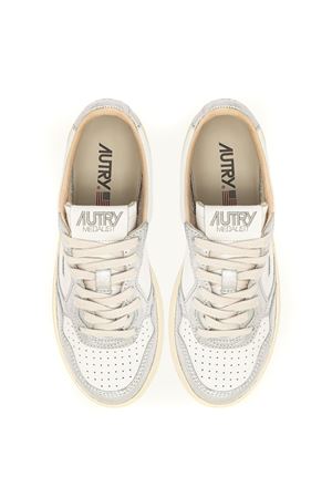 Sneakers Medalist Low In Pelle Bianca E Argento AUTRY | AULWWB18WHTSILVER