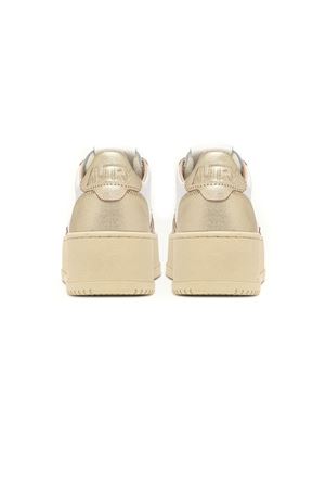 Sneakers Medalist Platform In Pelle Bianca E Platino AUTRY | PTLWWB16WHTPLATINUM