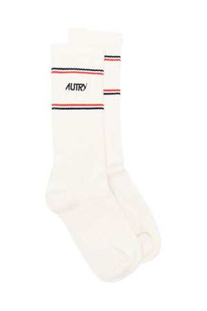 Calzini in cotone bianco Autry x Maison Kitsuné AUTRY | SOPUMK4WWHITE