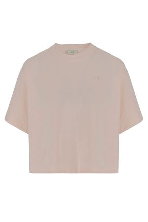 Pale pink cotton T-shirt AUTRY | TSPWI8OE.