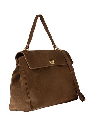 Borsa grande morbida in camoscio marrone AVENUE67 | FULL065
