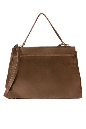 Borsa grande morbida in camoscio marrone AVENUE67 | FULL065