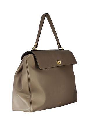 Borsa grande morbida in pelle color fango AVENUE67 | FULLLEATHER086