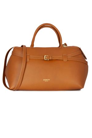 Borsa media semirigida in pelle marrone chiaro AVENUE67 | INFINITY009