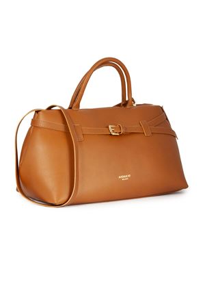 Borsa media semirigida in pelle marrone chiaro AVENUE67 | INFINITY009