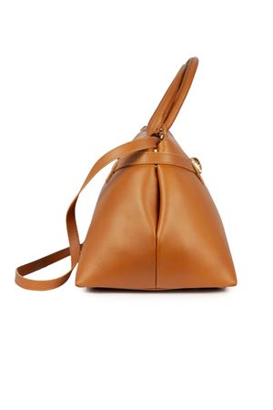 Borsa media semirigida in pelle marrone chiaro AVENUE67 | INFINITY009