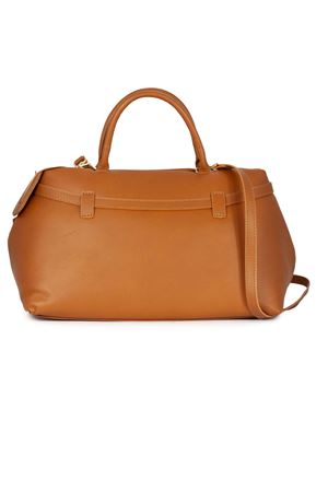 Borsa media semirigida in pelle marrone chiaro AVENUE67 | INFINITY009