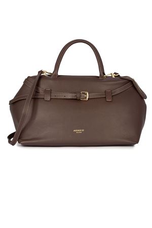 Borsa media semirigida in pelle testa di moro AVENUE67 | INFINITY017