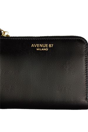 Portafogli Jill medio in pelle nera AVENUE67 | JILLPORTAFOGLIO001