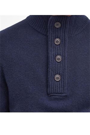 Maglione blu in lana merino BARBOUR | MKN0585NY91