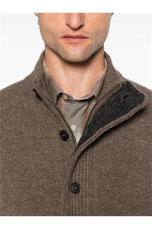 Brown wool cardigan BARBOUR | MKN0731ST52