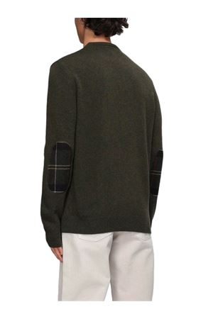 Maglione girocollo in lana verde BARBOUR | MKN1576OL91