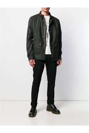 Giacca Reelin in cotone cerato verde BARBOUR | MWX1106SG51