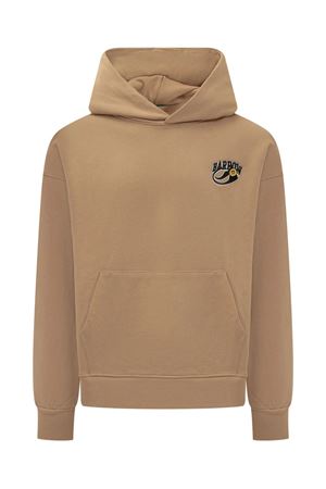 Brown cotton hoodie BARROW | F5BWUAHS051307