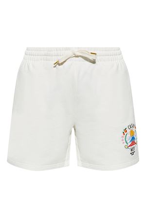 White cotton embroidered-logo shorts CASABLANCA | MPF25JTR00304