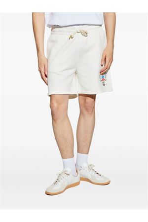White cotton embroidered-logo shorts CASABLANCA | MPF25JTR00304