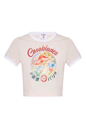 T-shirt in cotone rosa chiaro CASABLANCA | WPF25JTS00903