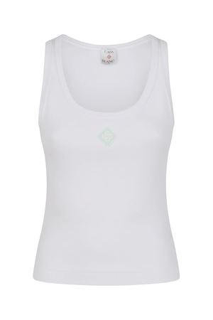 Canotta a coste in cotone bianco CASABLANCA | WPF25JTS03902