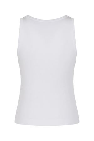 Canotta a coste in cotone bianco CASABLANCA | WPF25JTS03902