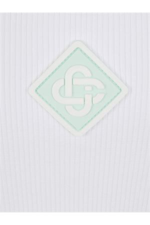 Canotta a coste in cotone bianco CASABLANCA | WPF25JTS03902