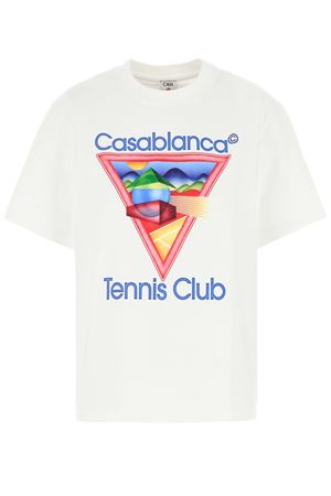 T-shirt in cotone biologico bianco CASABLANCA | WPF25JTS04601