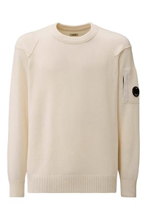 Maglione in Lambswool Bianco C.P.COMPANY | RFCMKN707A110149A103