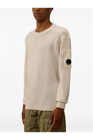 Maglione in Lambswool Bianco C.P.COMPANY | RFCMKN707A110149A103