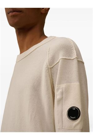Maglione in Lambswool Bianco C.P.COMPANY | RFCMKN707A110149A103