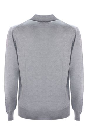 Grey long-sleeved wool polo shirt CRUCIANI | UC5260110U61PO2120205