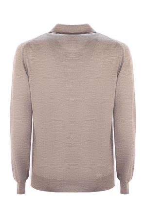 Brown long-sleeved wool polo shirt CRUCIANI | UC5260110U61PO2120944