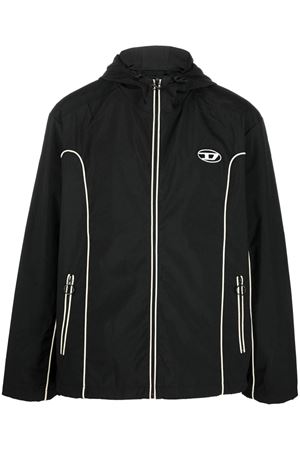 Black J-Hives logo-appliqué windbreaker DIESEL | A061490DGAM9XX