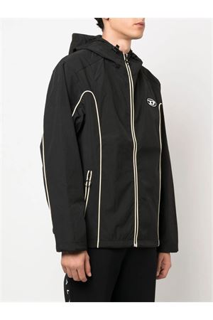 Black J-Hives logo-appliqué windbreaker DIESEL | A061490DGAM9XX