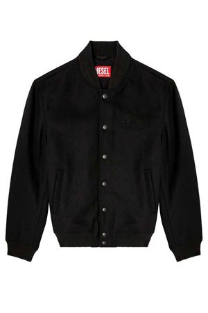 Black wool blend bomber jacket DIESEL | A195820PJBI9XX