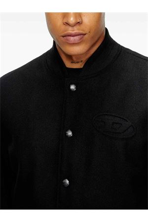 Black wool blend bomber jacket DIESEL | A195820PJBI9XX