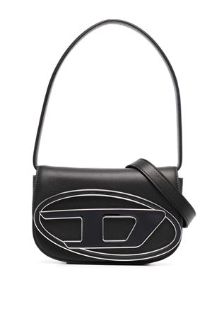 Borsa a spalla in pelle 1DR nera DIESEL | X08396PR818T8013