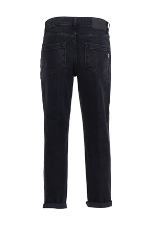 Jeans boyfriend cropped in cotone nero DONDUP | DP268BDS0369DLM3999