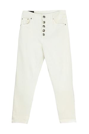 Koons jeans in cream white cotton denim DONDUP | DP268BGSE043DPTD005