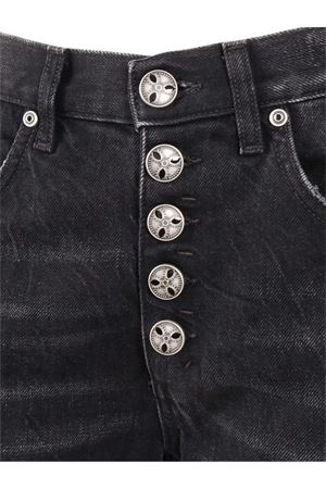 Jeans Jacklyn wide leg in denim nero DONDUP | DP427BDFE305DLM9999